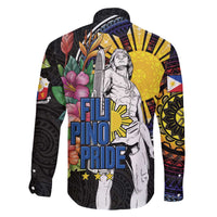 Filipinos Lapu-Lapu Hero Philippines Family Matching Off The Shoulder Long Sleeve Dress and Hawaiian Shirt Hibiscus Flowers Style