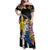 Filipinos Lapu-Lapu Hero Philippines Family Matching Off Shoulder Maxi Dress and Hawaiian Shirt Hibiscus Flowers Style