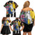 Filipinos Lapu-Lapu Hero Philippines Family Matching Off Shoulder Short Dress and Hawaiian Shirt Hibiscus Flowers Style