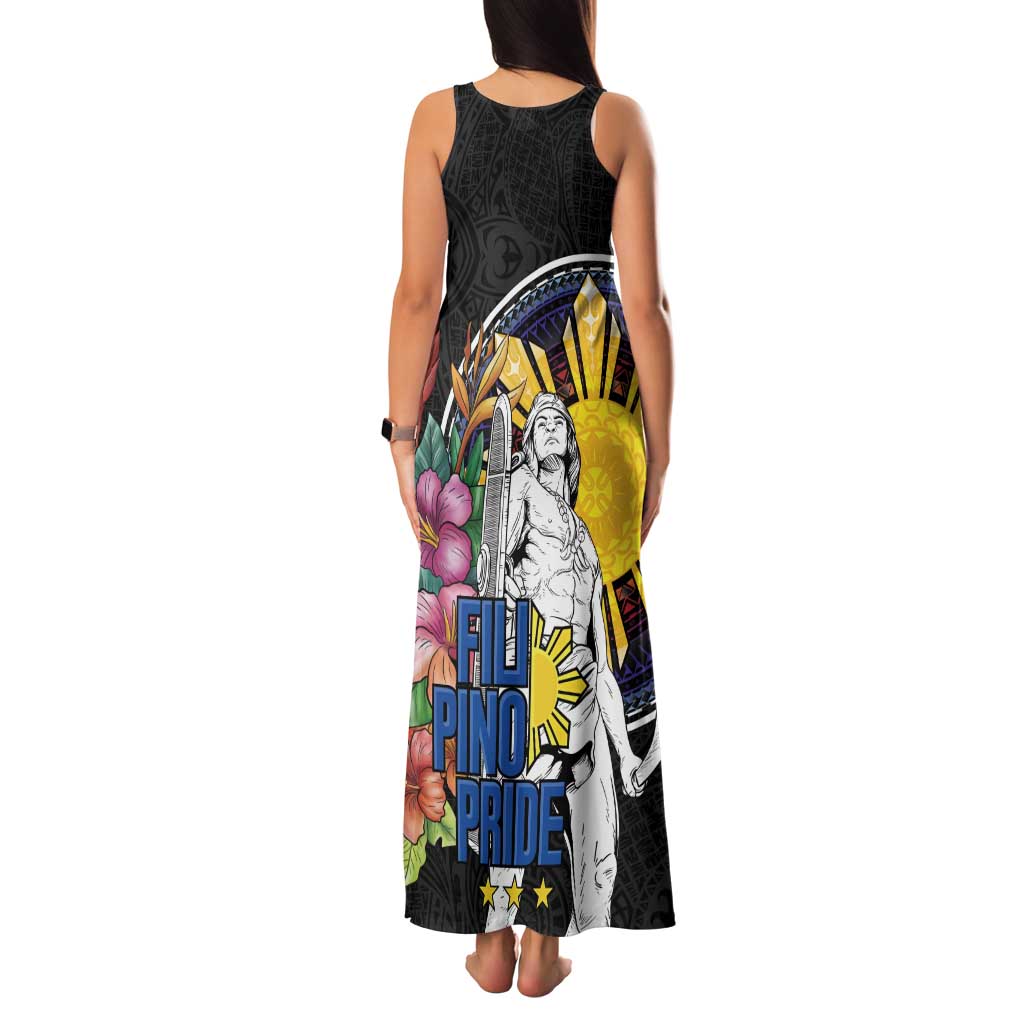 Filipinos Lapu-Lapu Hero Philippines Family Matching Tank Maxi Dress and Hawaiian Shirt Hibiscus Flowers Style