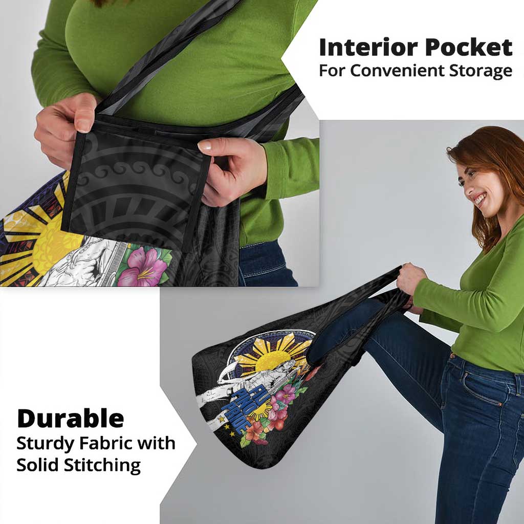 Filipinos Lapu-Lapu Hero Philippines Grocery Bag Hibiscus Flowers Style