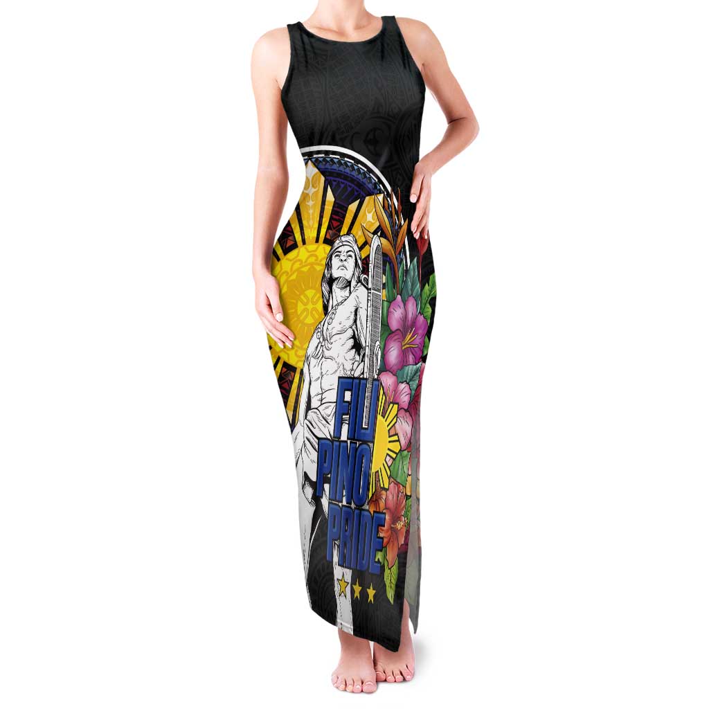 Filipinos Lapu-Lapu Hero Philippines Tank Maxi Dress Hibiscus Flowers Style