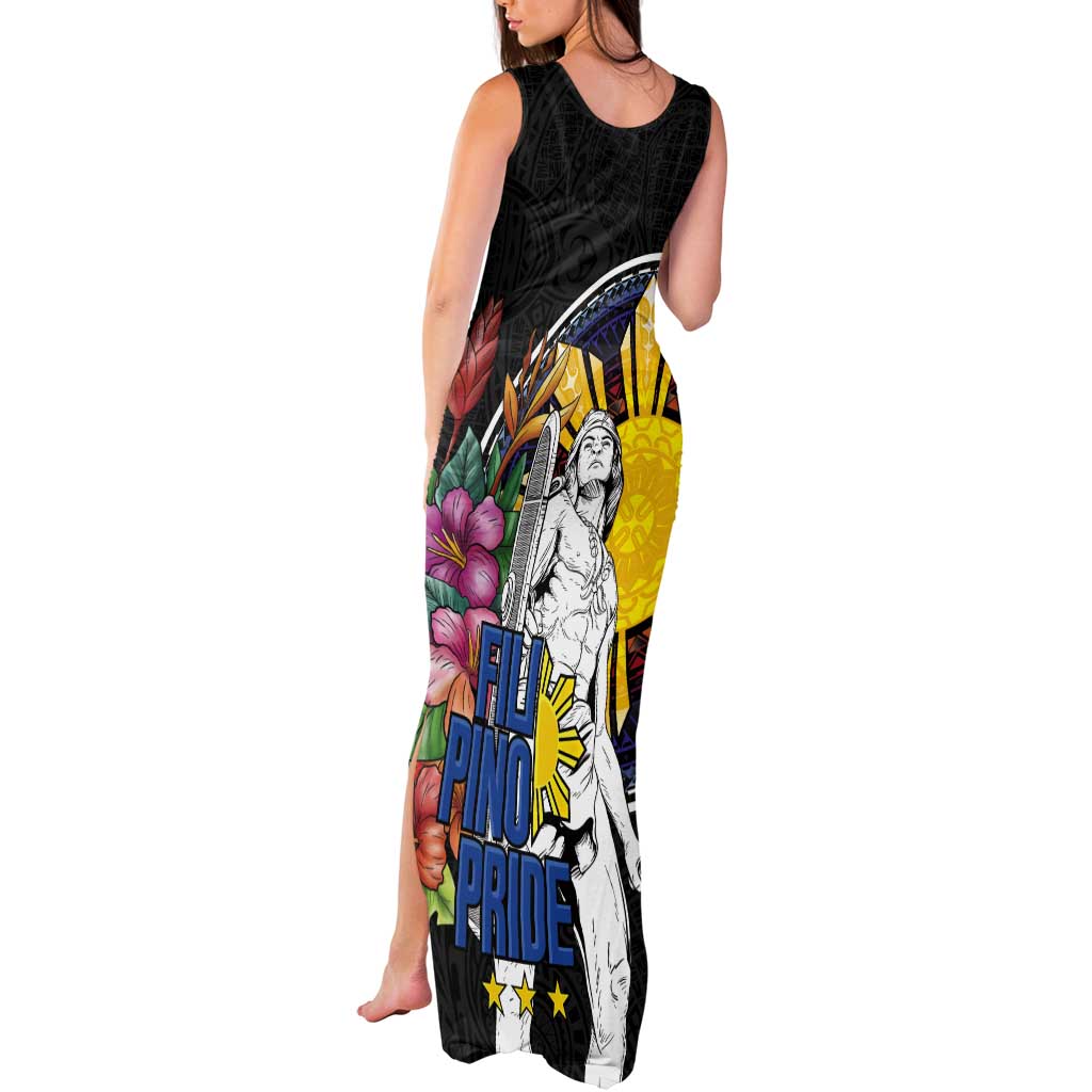 Filipinos Lapu-Lapu Hero Philippines Tank Maxi Dress Hibiscus Flowers Style