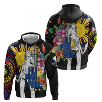 Filipinos Lapu-Lapu Hero Philippines Zip Hoodie Hibiscus Flowers Style