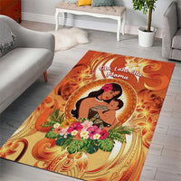 Tonga Mother's Day Area Rug I Love You Mom