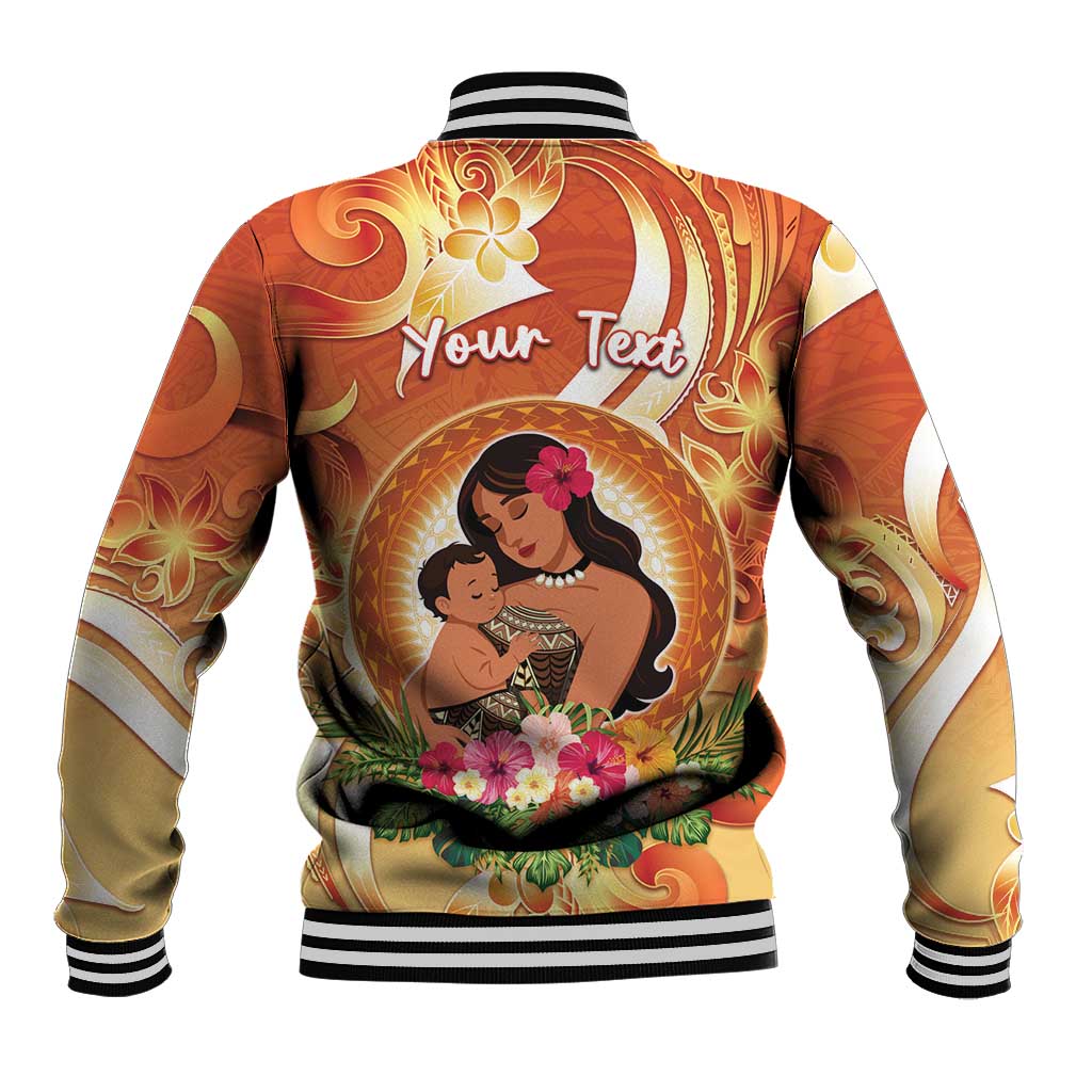 Personalised Tonga Mother's Day Baseball Jacket I Love You Mom DT04 - Polynesian Pride