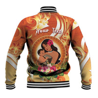 Personalised Tonga Mother's Day Baseball Jacket I Love You Mom DT04 - Polynesian Pride