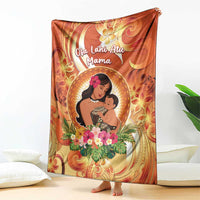 Tonga Mother's Day Blanket I Love You Mom DT04 - Polynesian Pride
