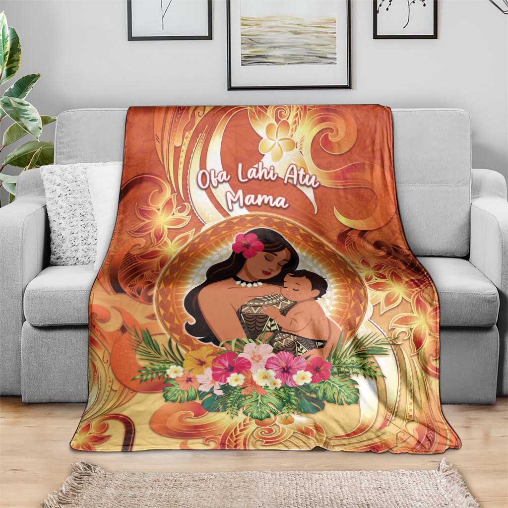 Tonga Mother's Day Blanket I Love You Mom DT04 - Polynesian Pride