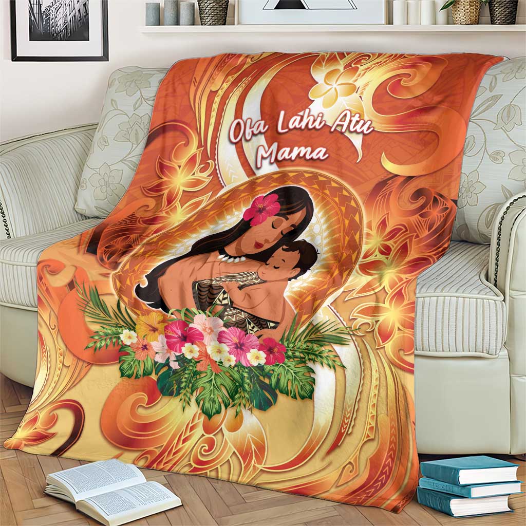Tonga Mother's Day Blanket I Love You Mom DT04 - Polynesian Pride