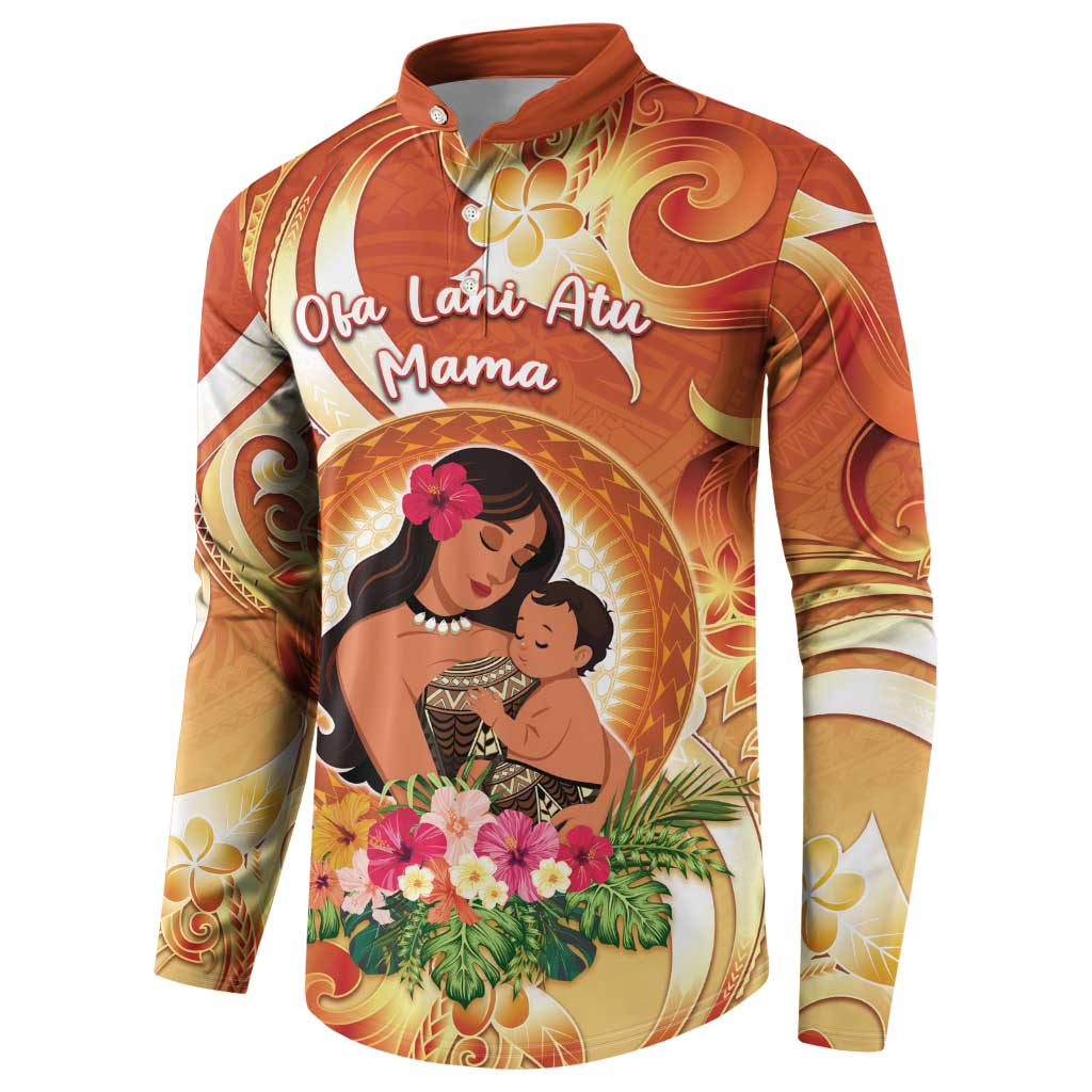 Personalised Tonga Mother's Day Button Sweatshirt I Love You Mom DT04 - Polynesian Pride