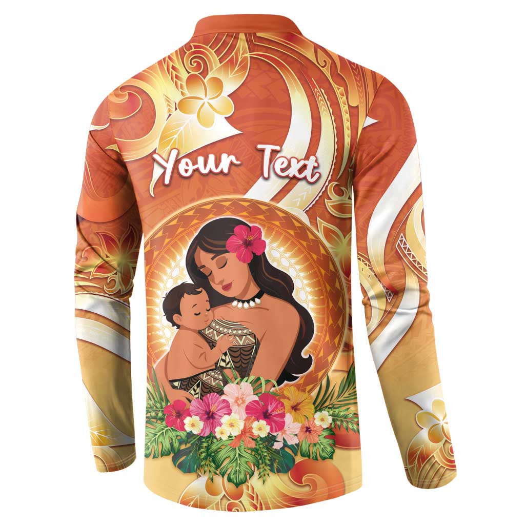 Personalised Tonga Mother's Day Button Sweatshirt I Love You Mom DT04 - Polynesian Pride