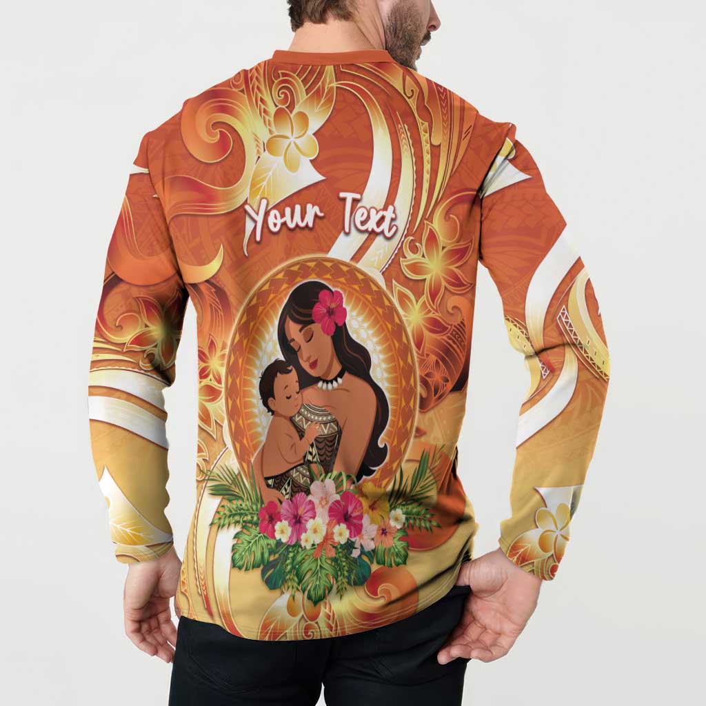 Personalised Tonga Mother's Day Button Sweatshirt I Love You Mom DT04 - Polynesian Pride