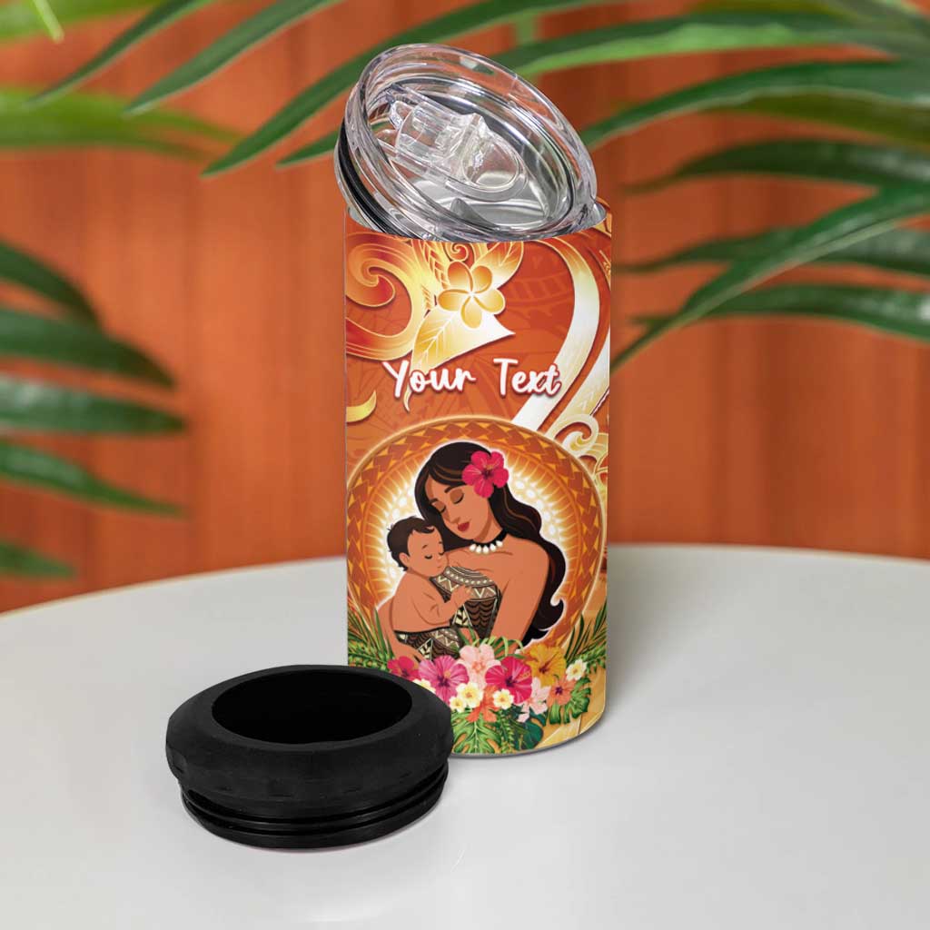Personalised Tonga Mother's Day 4 in 1 Can Cooler Tumbler I Love You Mom DT04 - Polynesian Pride