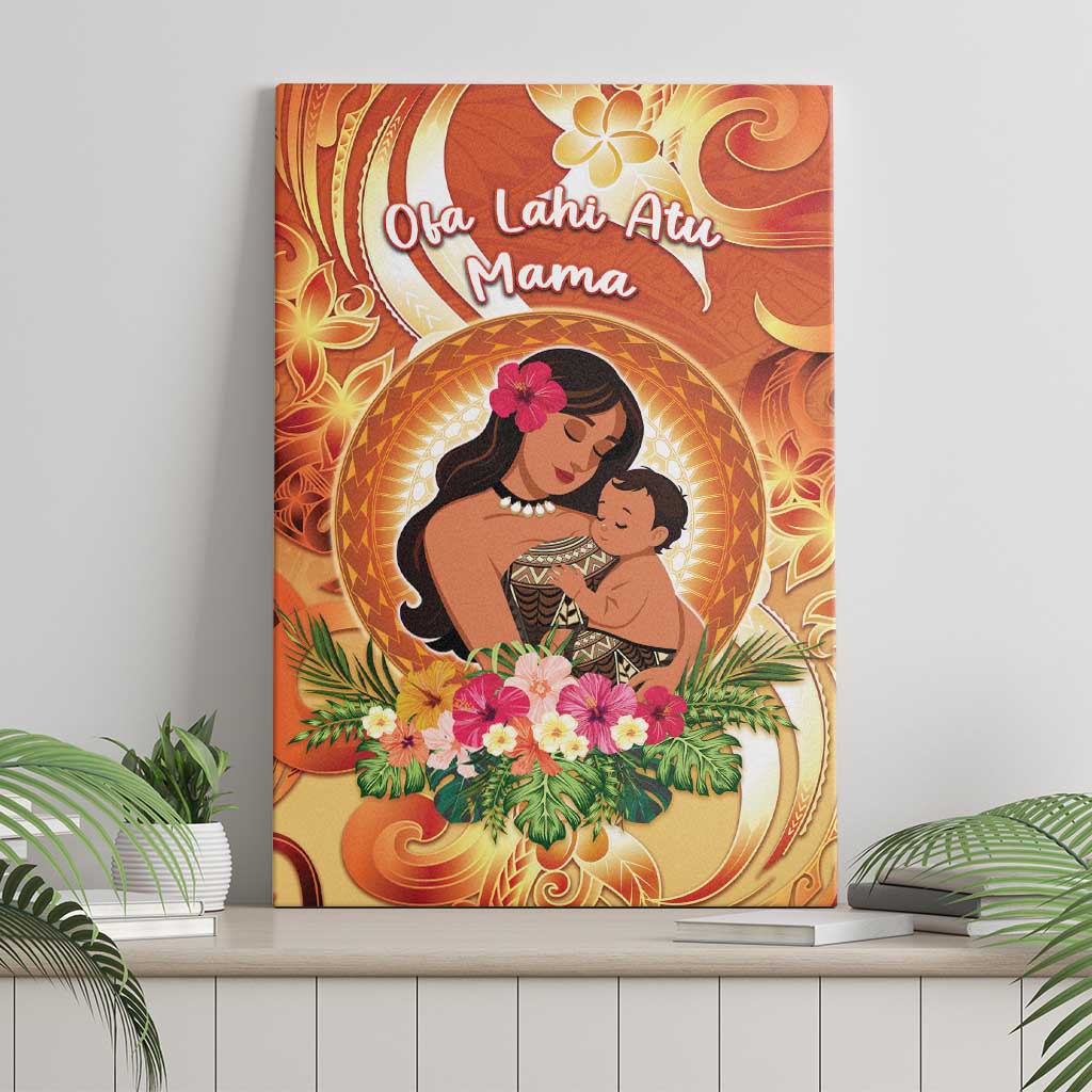 Tonga Mother's Day Canvas Wall Art I Love You Mom DT04 - Polynesian Pride