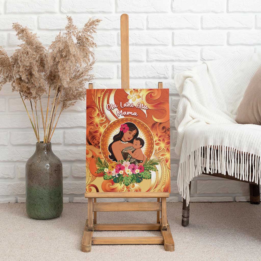 Tonga Mother's Day Canvas Wall Art I Love You Mom DT04 - Polynesian Pride