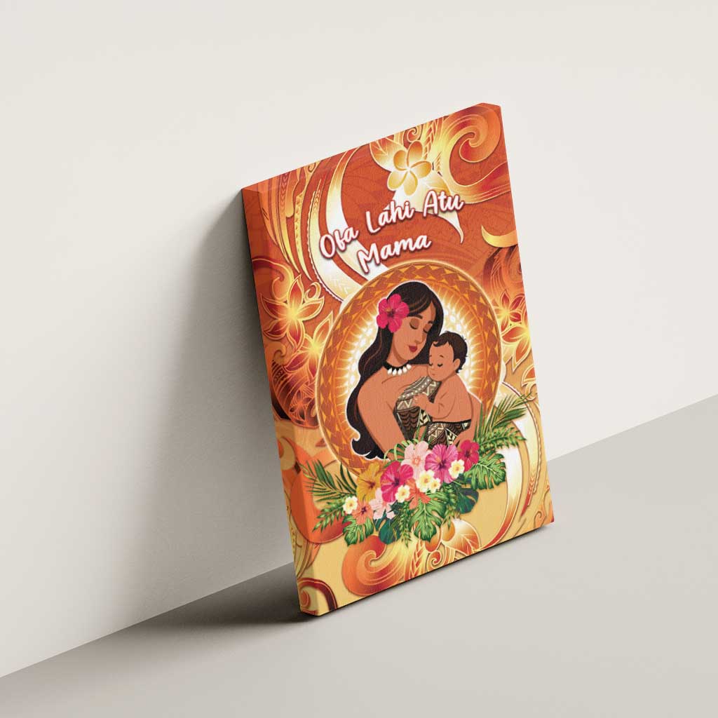 Tonga Mother's Day Canvas Wall Art I Love You Mom DT04 - Polynesian Pride