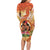 Personalised Tonga Mother's Day Family Matching Long Sleeve Bodycon Dress and Hawaiian Shirt I Love You Mom