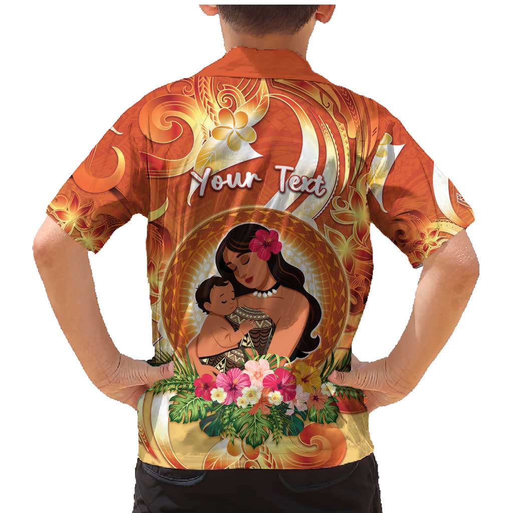Personalised Tonga Mother's Day Family Matching Mermaid Dress and Hawaiian Shirt I Love You Mom