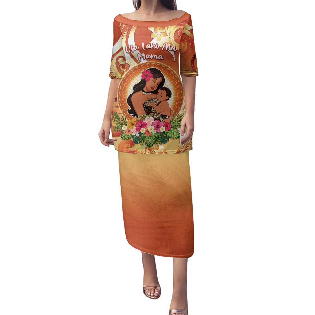 Personalised Tonga Mother's Day Family Matching Puletasi and Hawaiian Shirt I Love You Mom