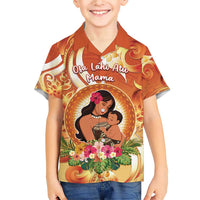 Personalised Tonga Mother's Day Family Matching Short Sleeve Bodycon Dress and Hawaiian Shirt I Love You Mom