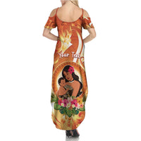 Personalised Tonga Mother's Day Family Matching Summer Maxi Dress and Hawaiian Shirt I Love You Mom