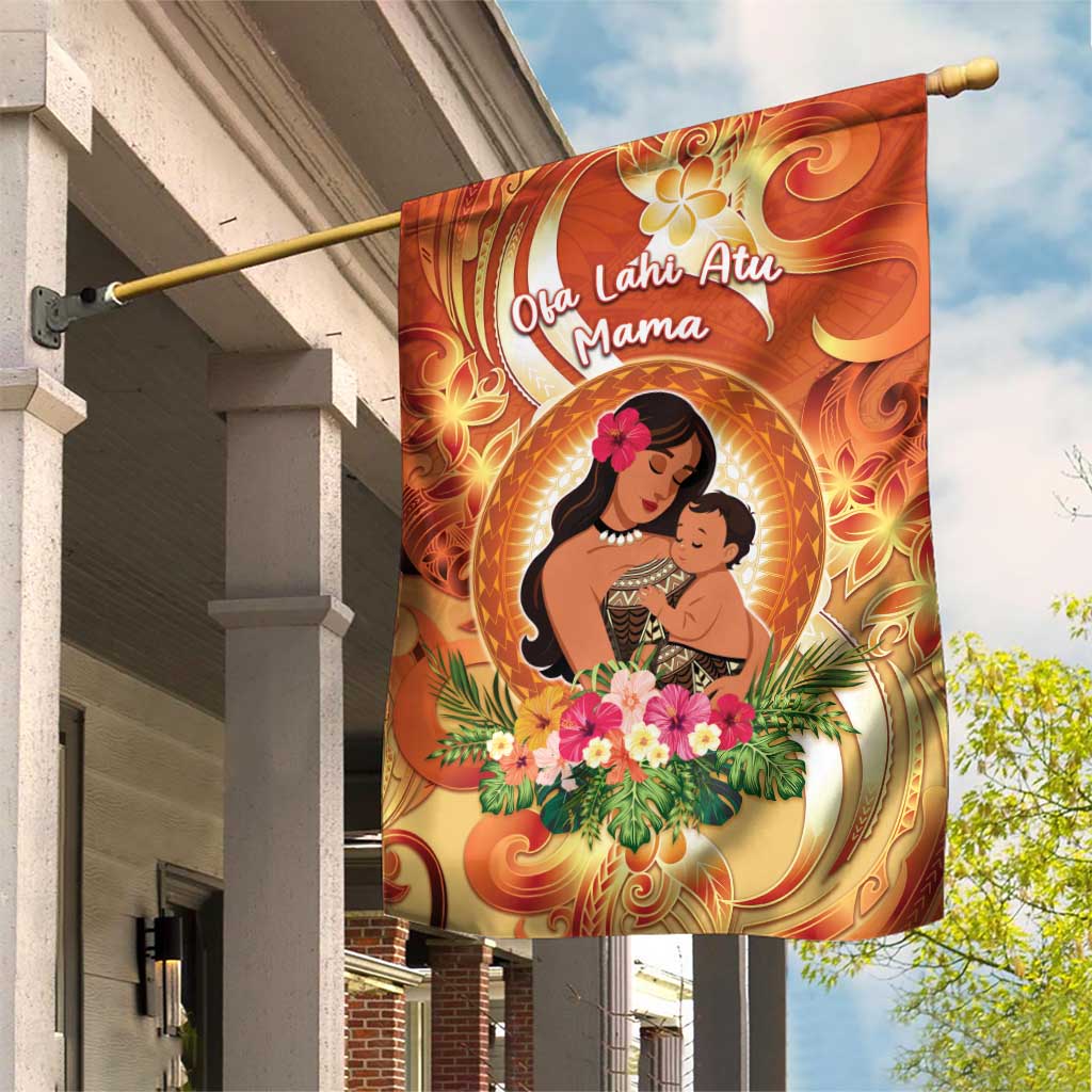 Tonga Mother's Day Garden Flag I Love You Mom DT04 House Flag Orange - Polynesian Pride