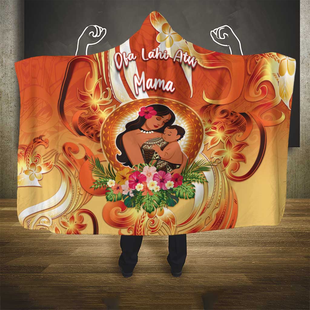 Tonga Mother's Day Hooded Blanket I Love You Mom DT04 - Polynesian Pride