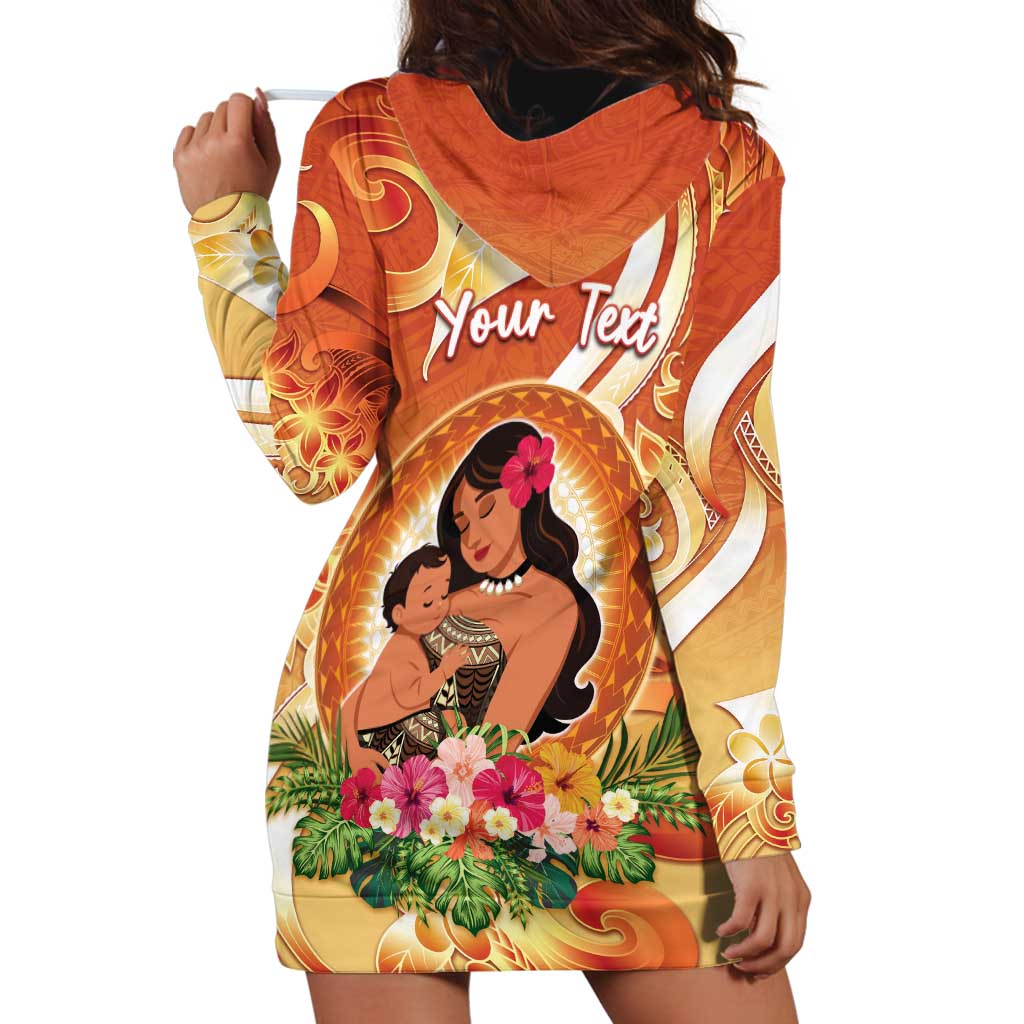 Personalised Tonga Mother's Day Hoodie Dress I Love You Mom DT04 - Polynesian Pride