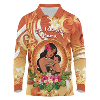 Personalised Tonga Mother's Day Long Sleeve Polo Shirt I Love You Mom