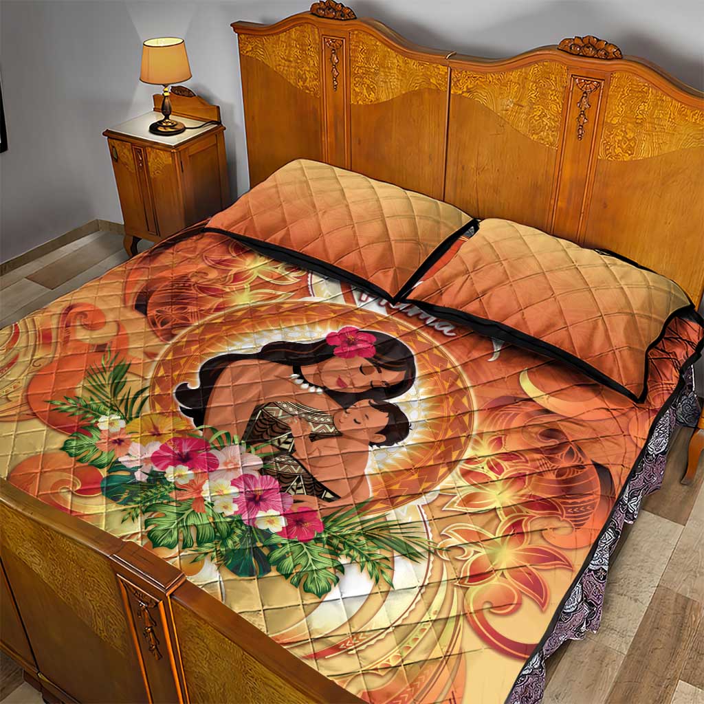 Tonga Mother's Day Quilt Bed Set I Love You Mom