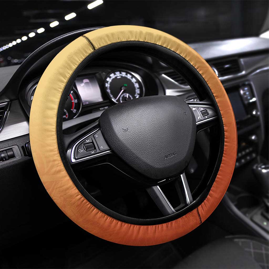 Tonga Mother's Day Steering Wheel Cover I Love You Mom DT04 Universal Fit Orange - Polynesian Pride