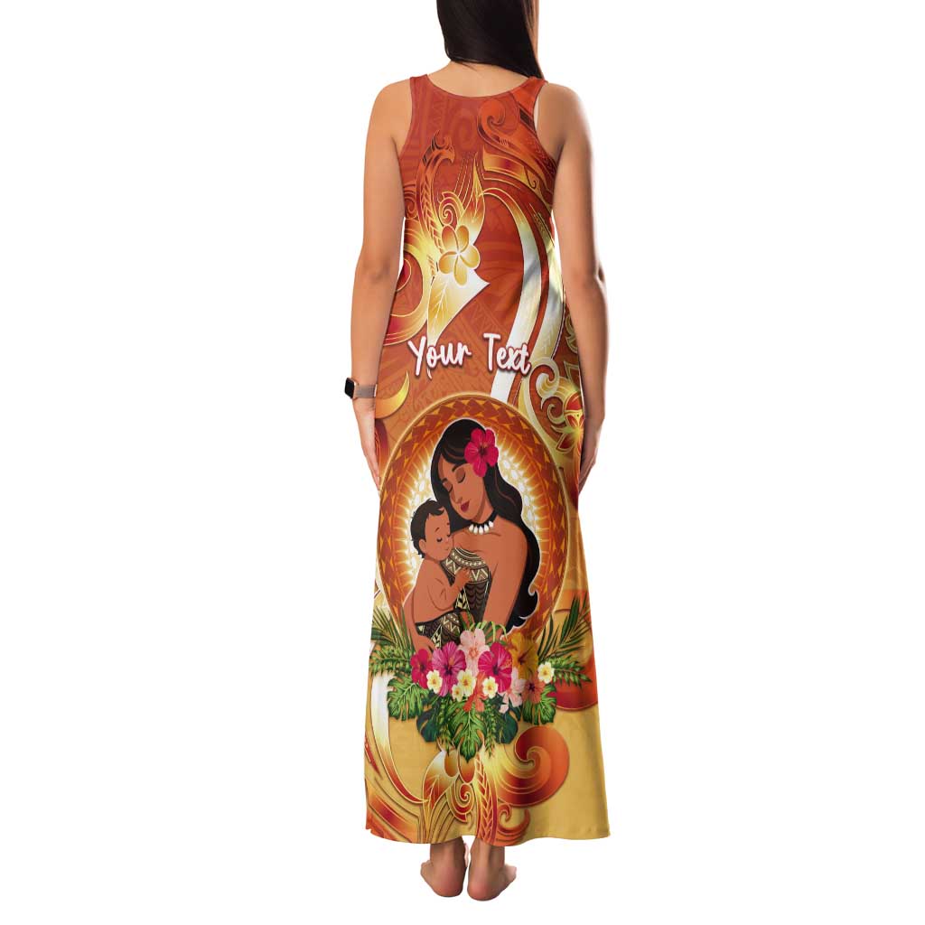 Personalised Tonga Mother's Day Tank Maxi Dress I Love You Mom DT04 - Polynesian Pride