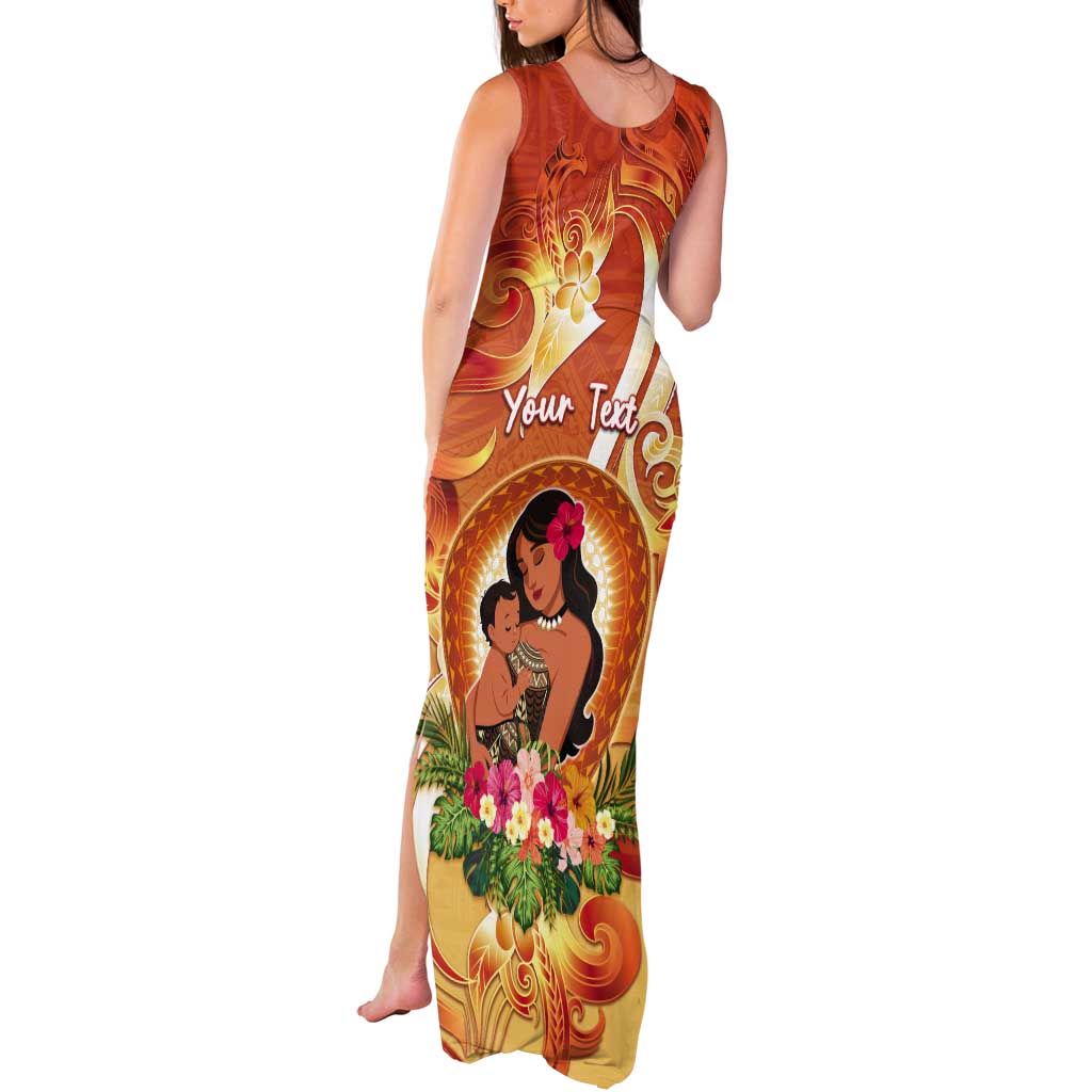 Personalised Tonga Mother's Day Tank Maxi Dress I Love You Mom DT04 - Polynesian Pride