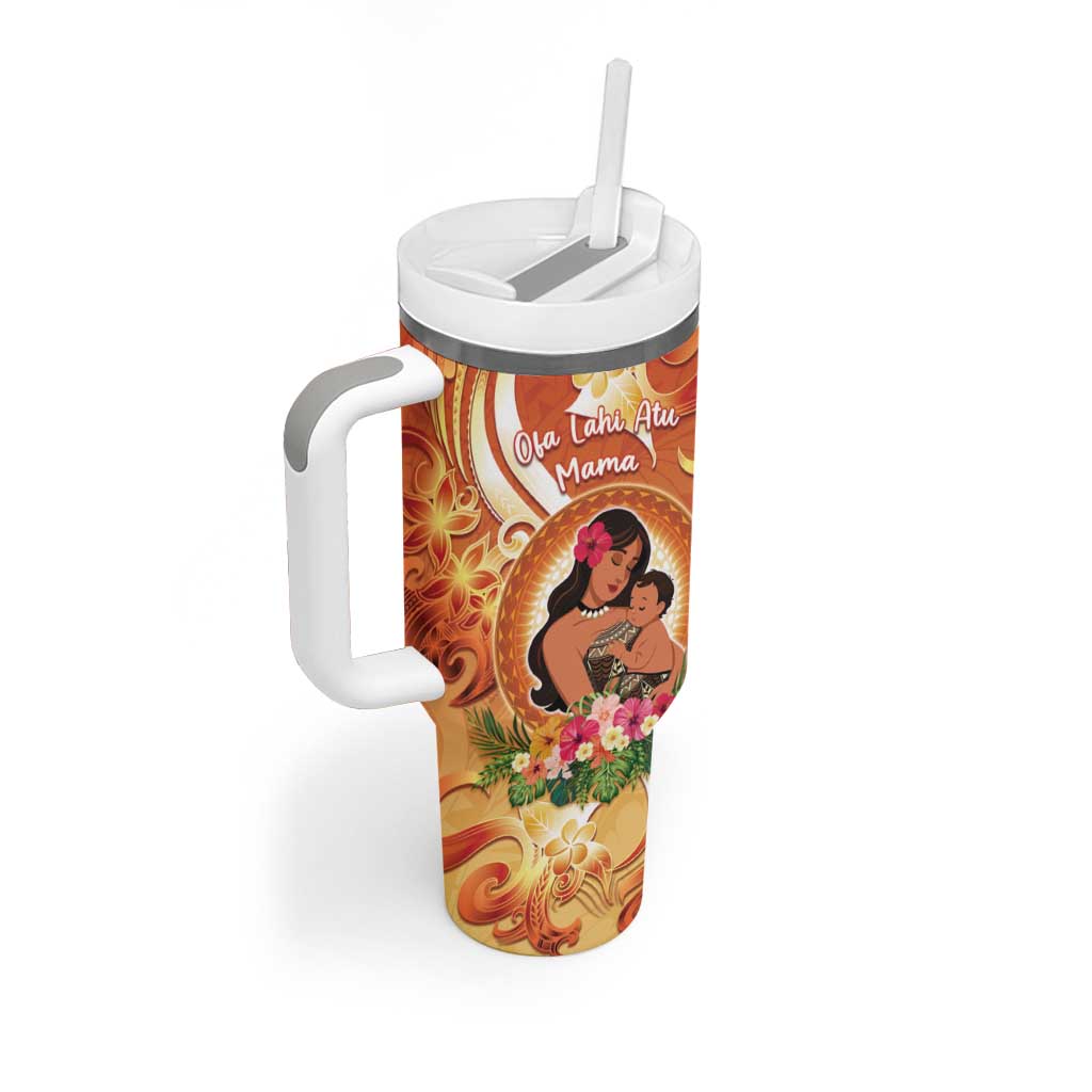 Personalised Tonga Mother's Day Tumbler With Handle I Love You Mom DT04 - Polynesian Pride
