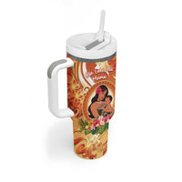 Personalised Tonga Mother's Day Tumbler With Handle I Love You Mom DT04 - Polynesian Pride