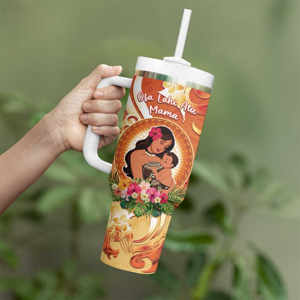 Personalised Tonga Mother's Day Tumbler With Handle I Love You Mom DT04 - Polynesian Pride