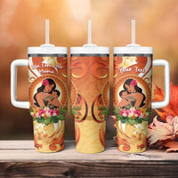 Personalised Tonga Mother's Day Tumbler With Handle I Love You Mom DT04 - Polynesian Pride