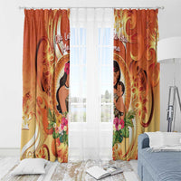 Tonga Mother's Day Window Curtain I Love You Mom DT04 - Polynesian Pride