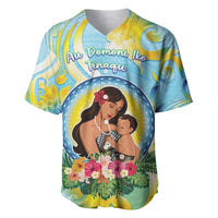 Personalised Fiji Mother's Day Baseball Jersey I Love You Mom