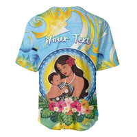 Personalised Fiji Mother's Day Baseball Jersey I Love You Mom