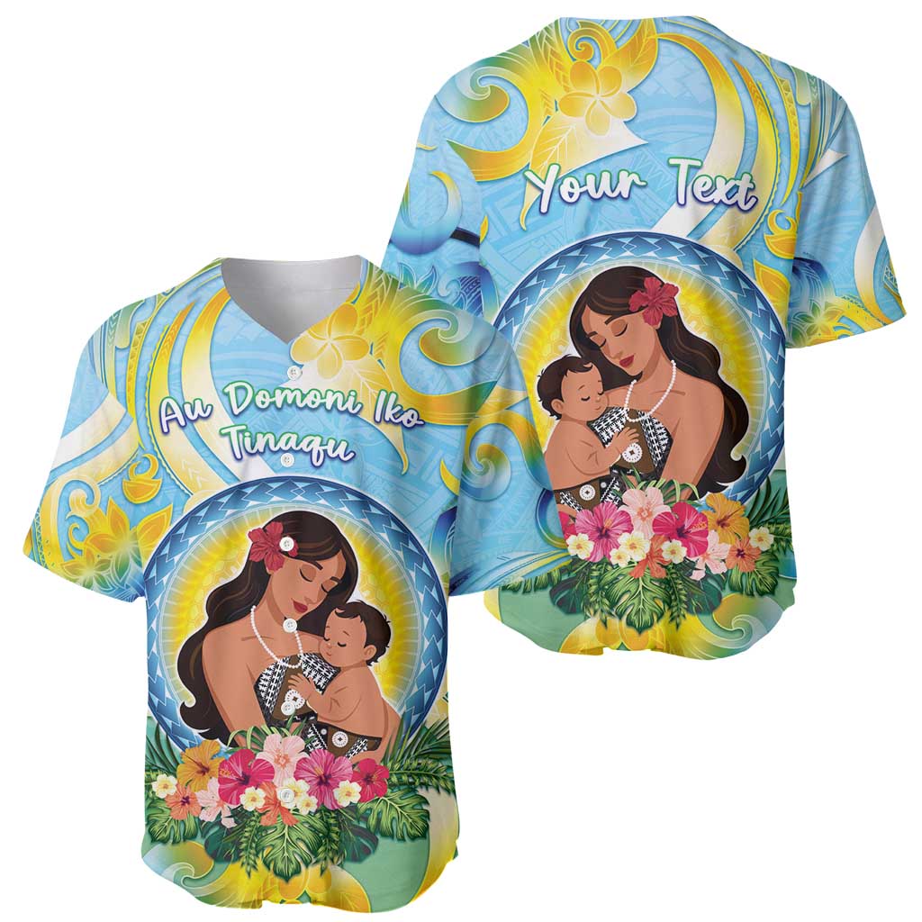 Personalised Fiji Mother's Day Baseball Jersey I Love You Mom