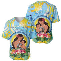 Personalised Fiji Mother's Day Baseball Jersey I Love You Mom