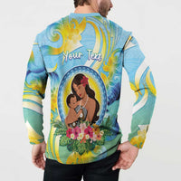 Personalised Fiji Mother's Day Button Sweatshirt I Love You Mom