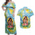 Personalised Fiji Mother's Day Couples Matching Off Shoulder Maxi Dress and Hawaiian Shirt I Love You Mom