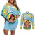 Personalised Fiji Mother's Day Couples Matching Off Shoulder Short Dress and Long Sleeve Button Shirt I Love You Mom