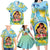 Personalised Fiji Mother's Day Family Matching Long Sleeve Bodycon Dress and Hawaiian Shirt I Love You Mom