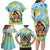 Personalised Fiji Mother's Day Family Matching Long Sleeve Bodycon Dress and Hawaiian Shirt I Love You Mom