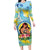 Personalised Fiji Mother's Day Family Matching Long Sleeve Bodycon Dress and Hawaiian Shirt I Love You Mom