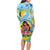 Personalised Fiji Mother's Day Family Matching Long Sleeve Bodycon Dress and Hawaiian Shirt I Love You Mom